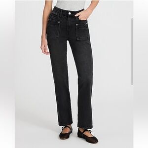 Express Black Straight Leg Jeans